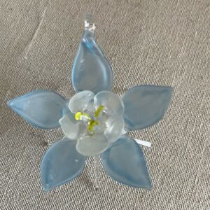 Hand mad glass flower ornament, Delicate